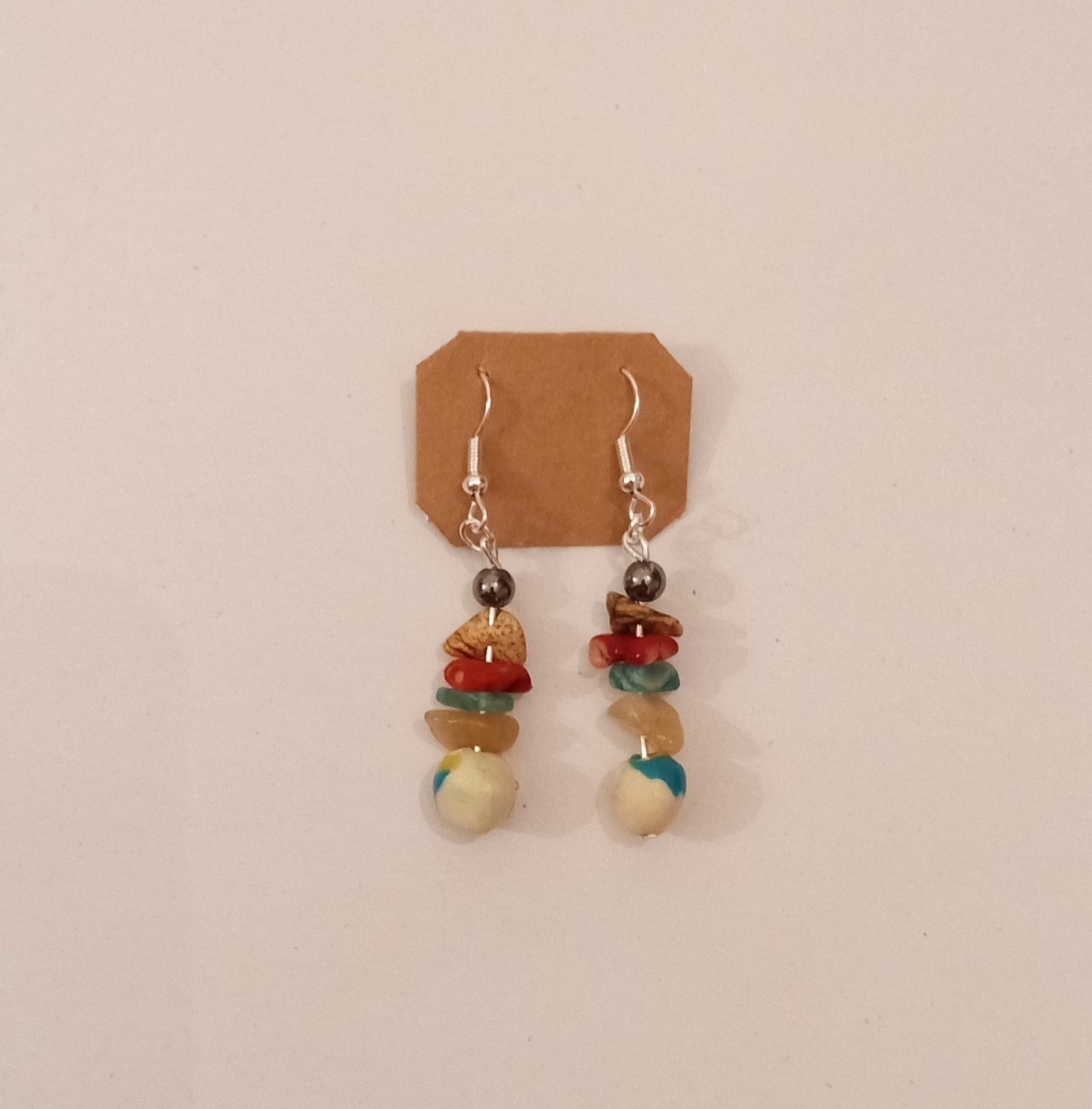 Clay Bead/Crystal Earrings