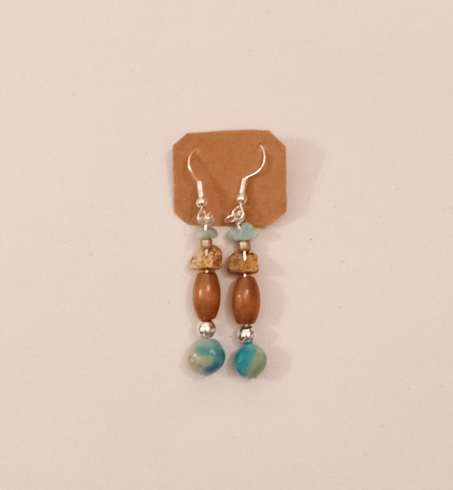 Clay/Wood Bead Earrings