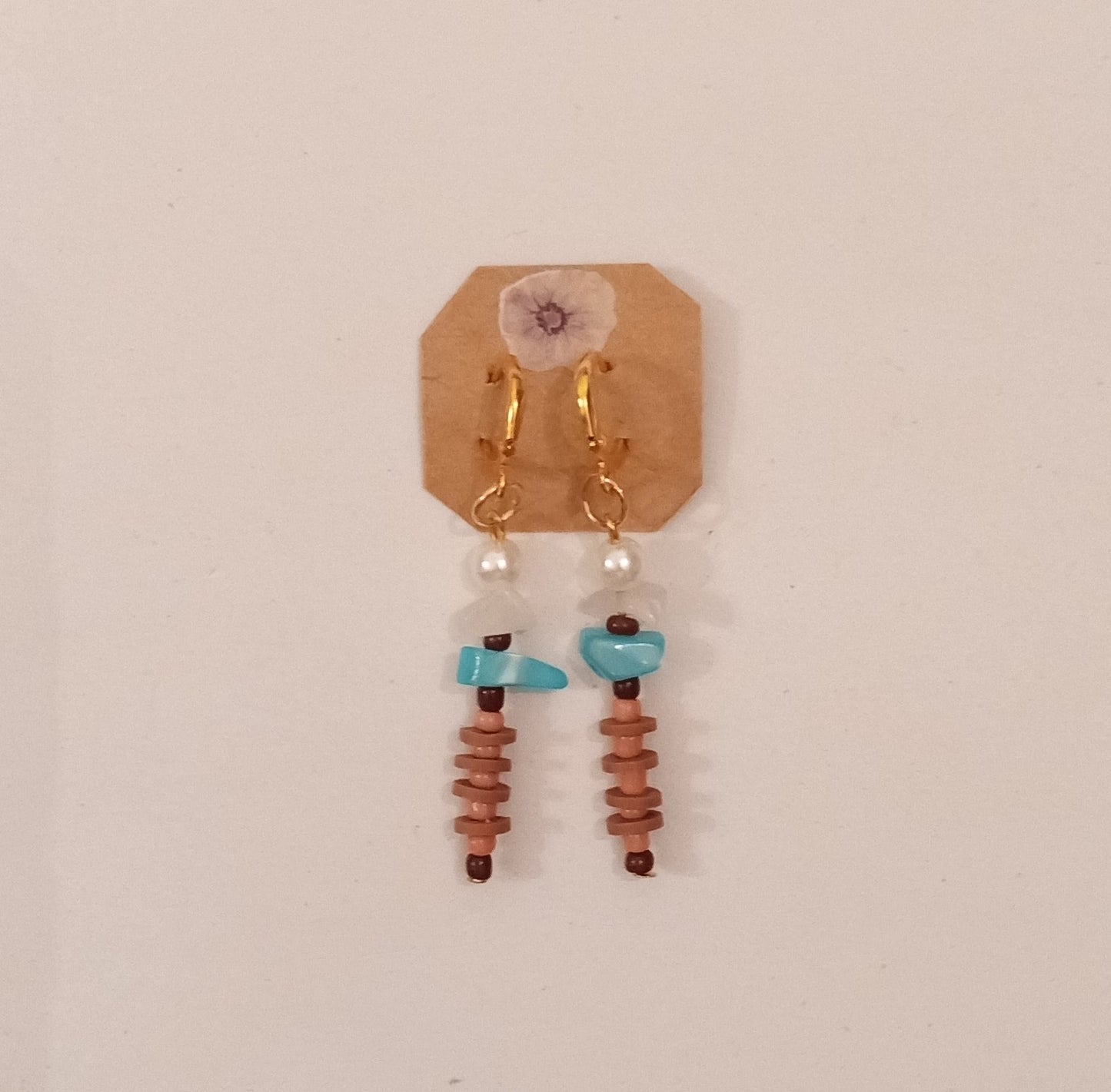 Bead Clay/Crystal Earrings