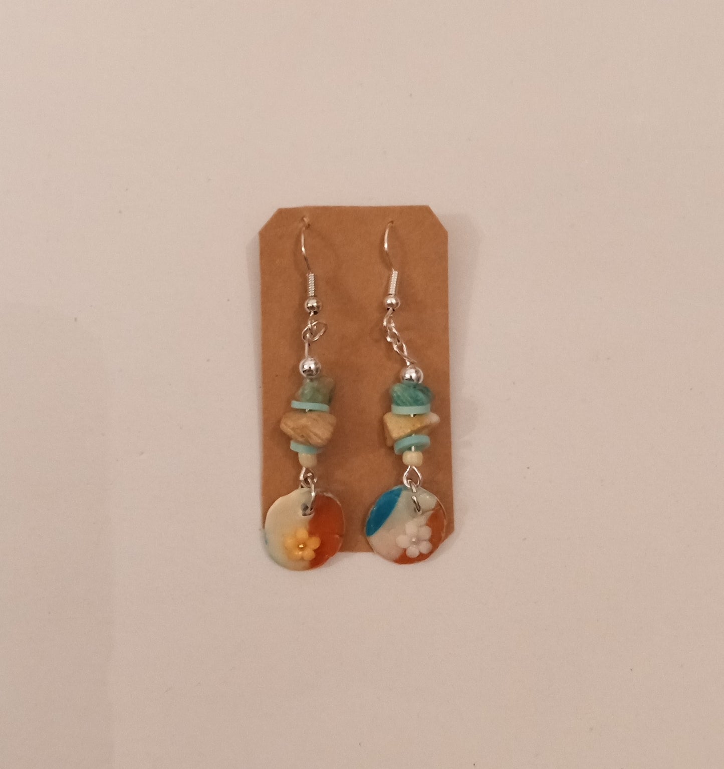 Clay Charm/Crystal Earrings