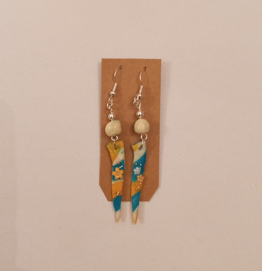 Clay Charm/Bead Earrings