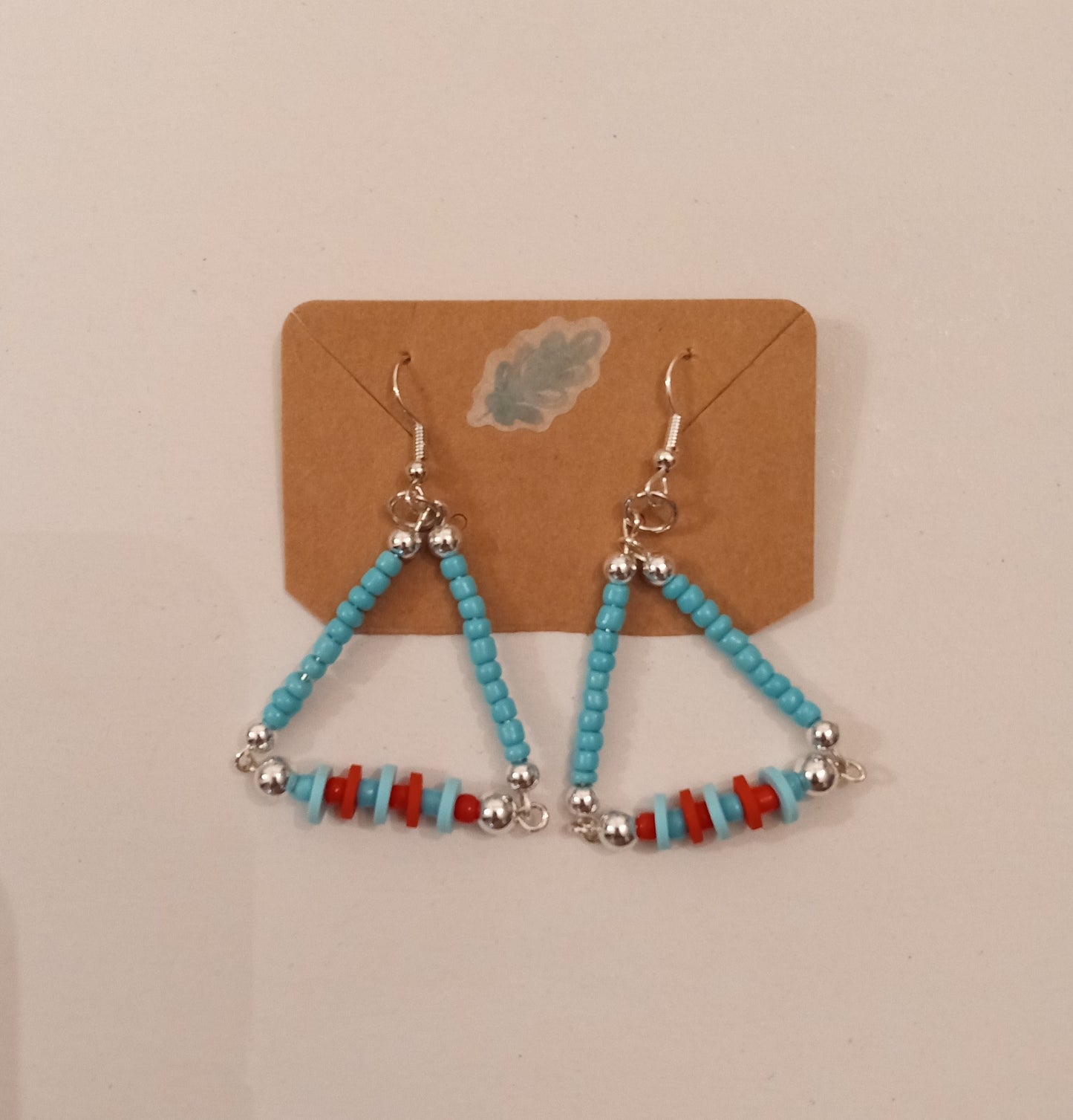 Beaded Triangle Earrings