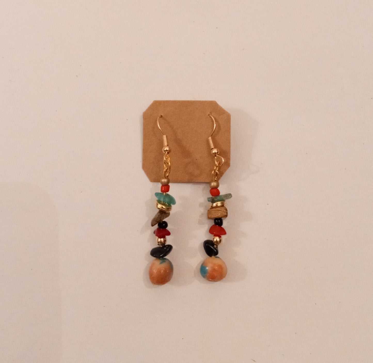 Clay Bead/Crystal Earrings