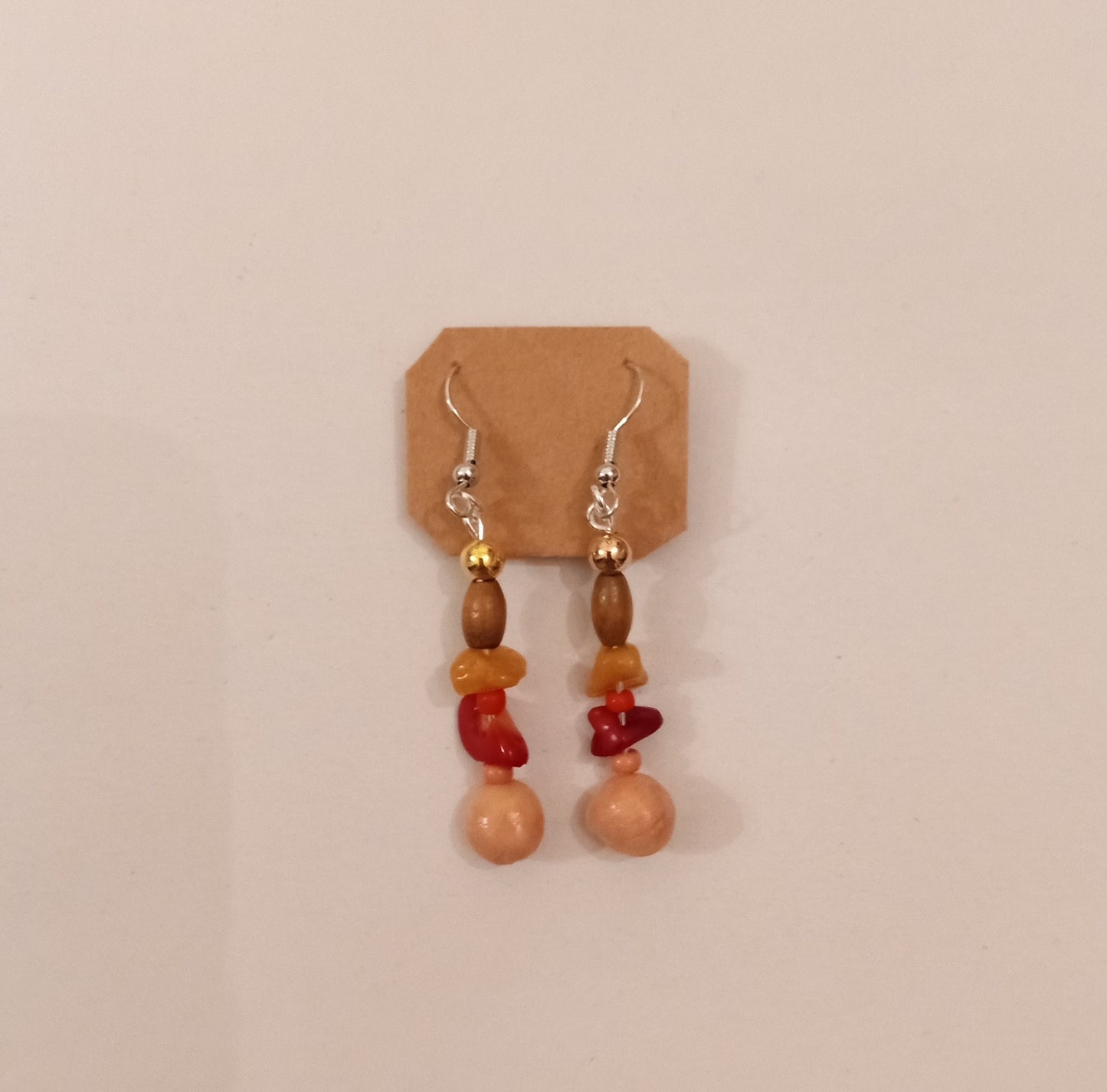 Clay/Wood Bead Earrings