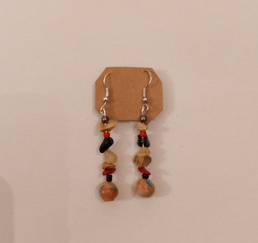 Clay Bead/Crystal Earrings