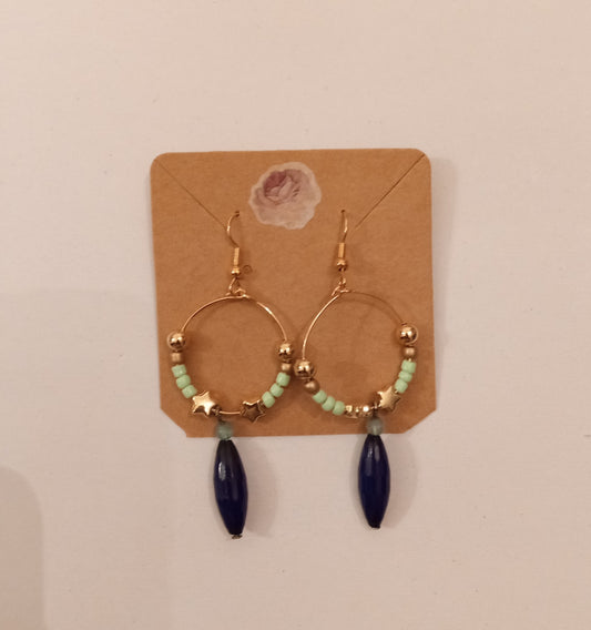 Circular Beaded Earrings