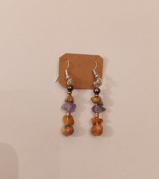 Clay Bead/Crystal Earrings