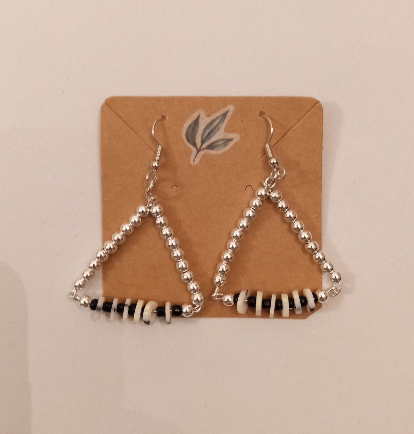 Beaded Triangle Earrings