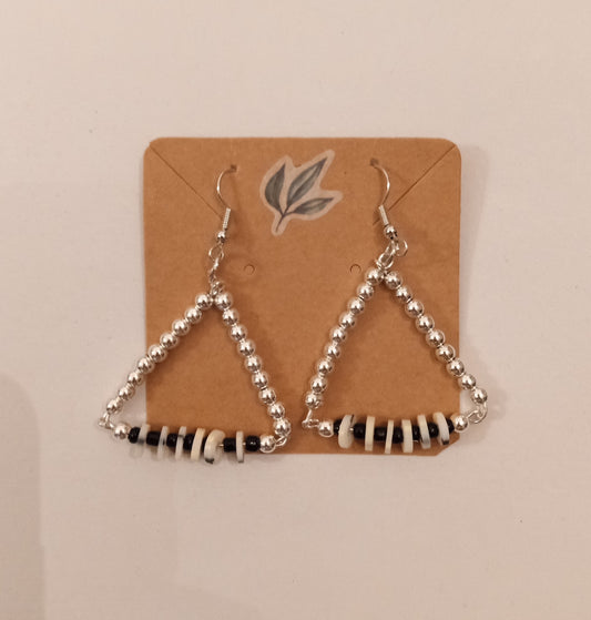 Beaded Triangle Earrings