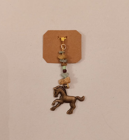 Horse Charm Bead Necklace Pendant