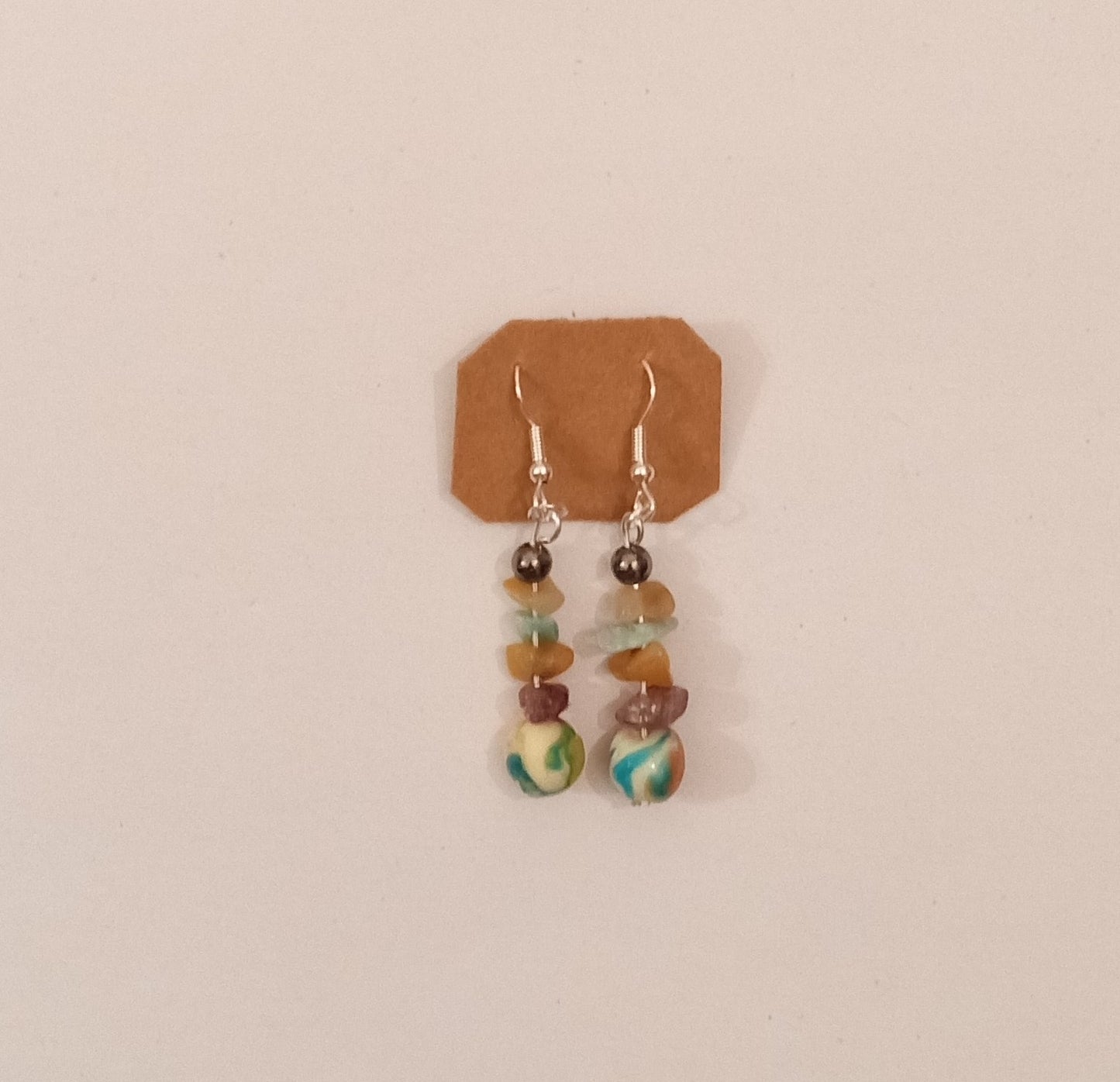 Clay Bead/Crystal Earrings