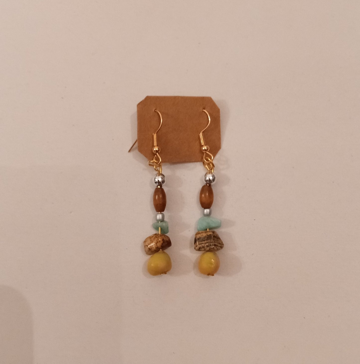 Clay/Wood Bead Earrings