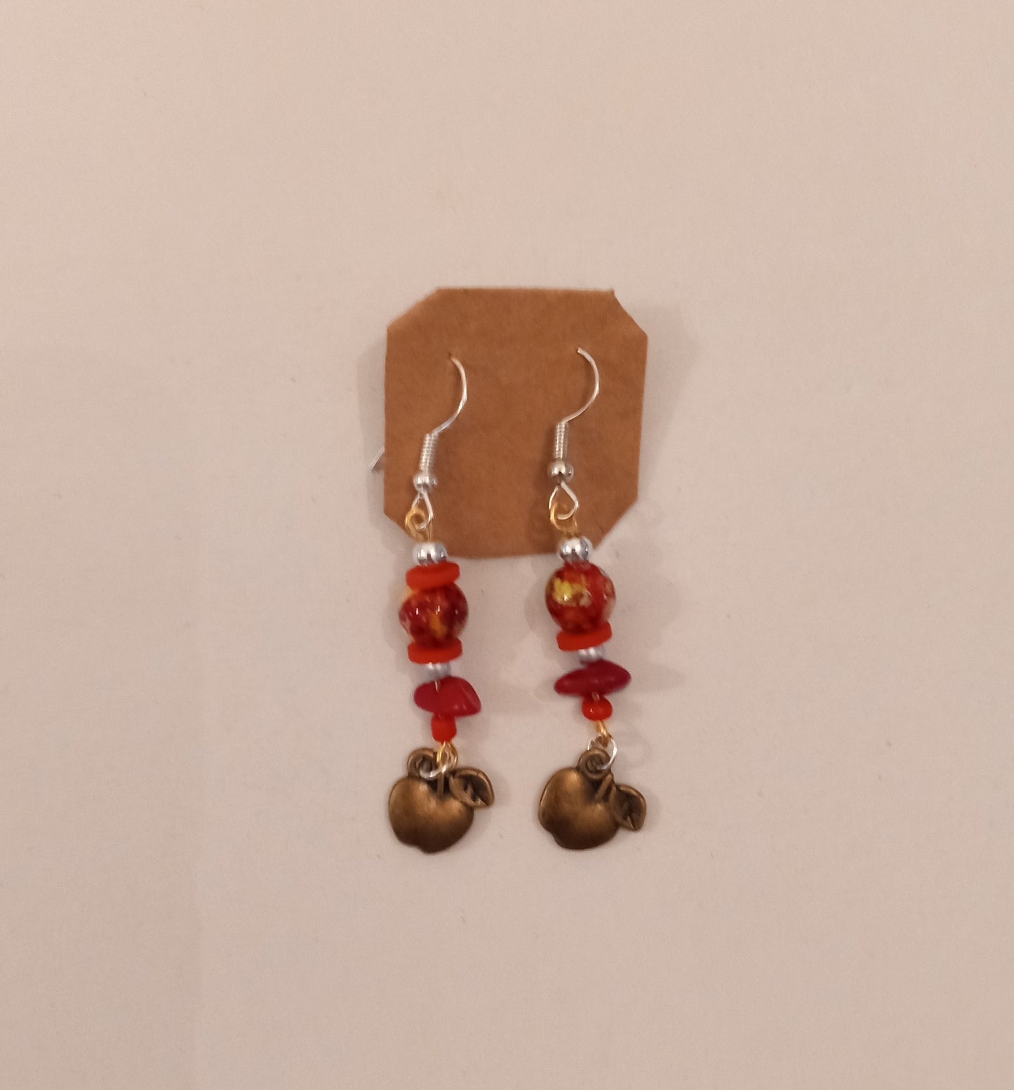 Apple Charm Bead Earrings