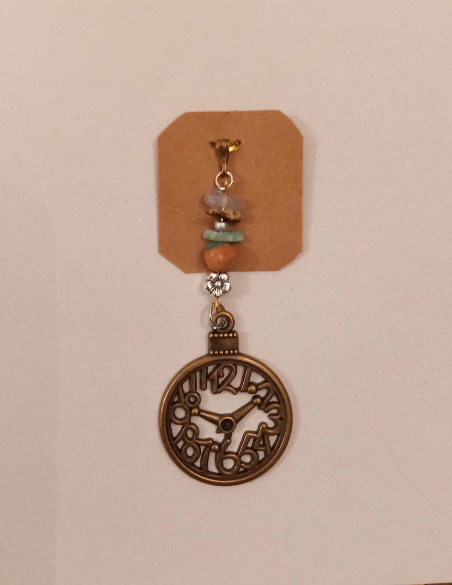 Watch/Clock Charm Bead Necklace Pendant