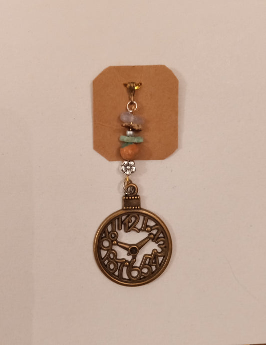 Watch/Clock Charm Bead Necklace Pendant