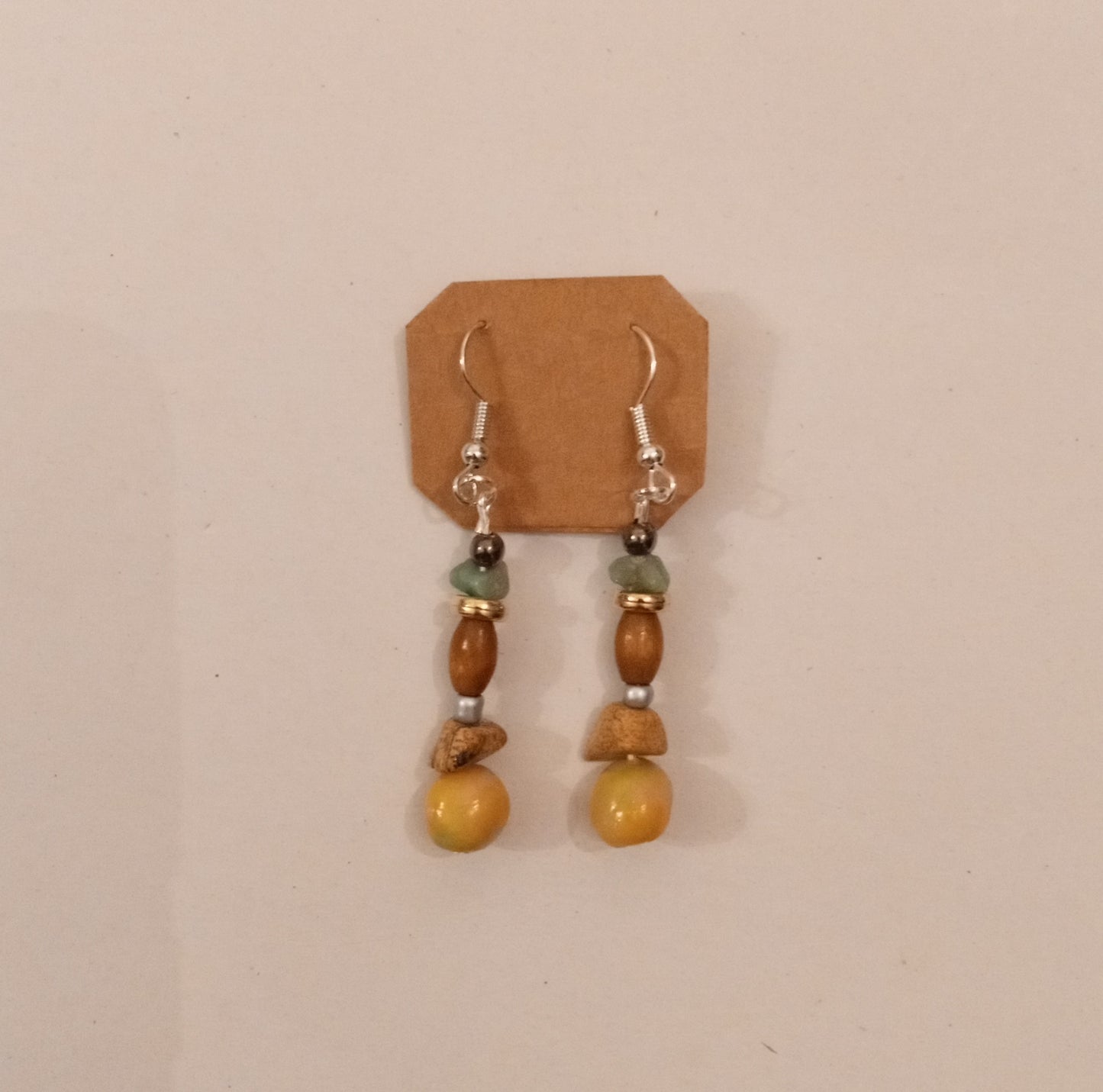 Clay/Wood Bead Earrings