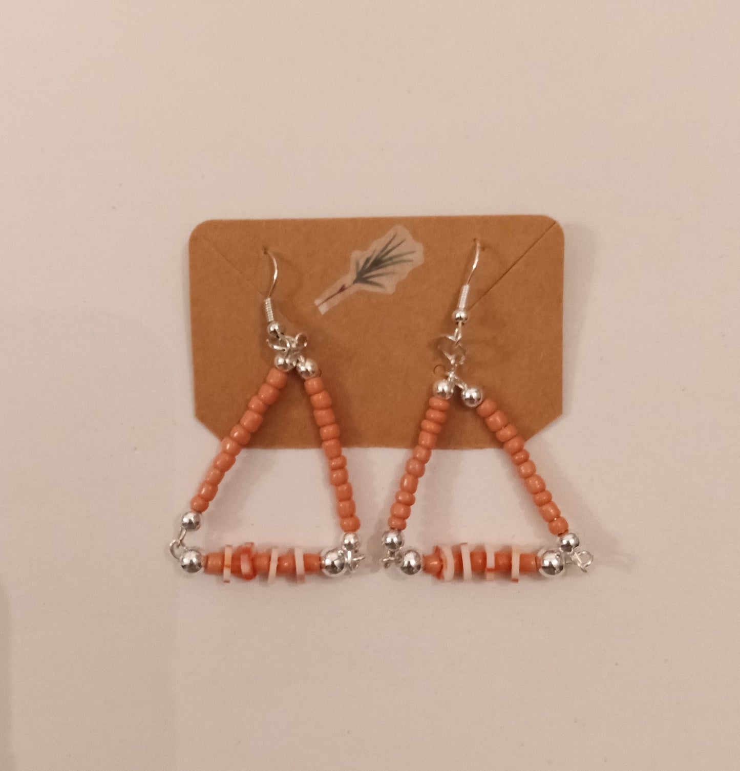 Beaded Triangle Earrings