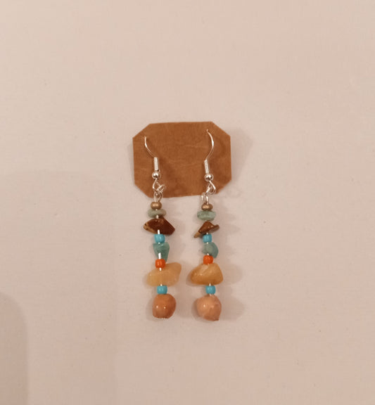 Clay Bead/Crystal Earrings