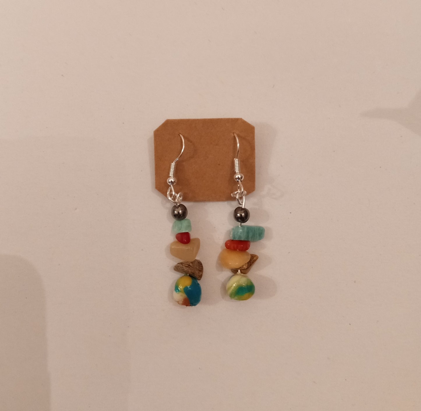 Clay Bead/Crystal Earrings