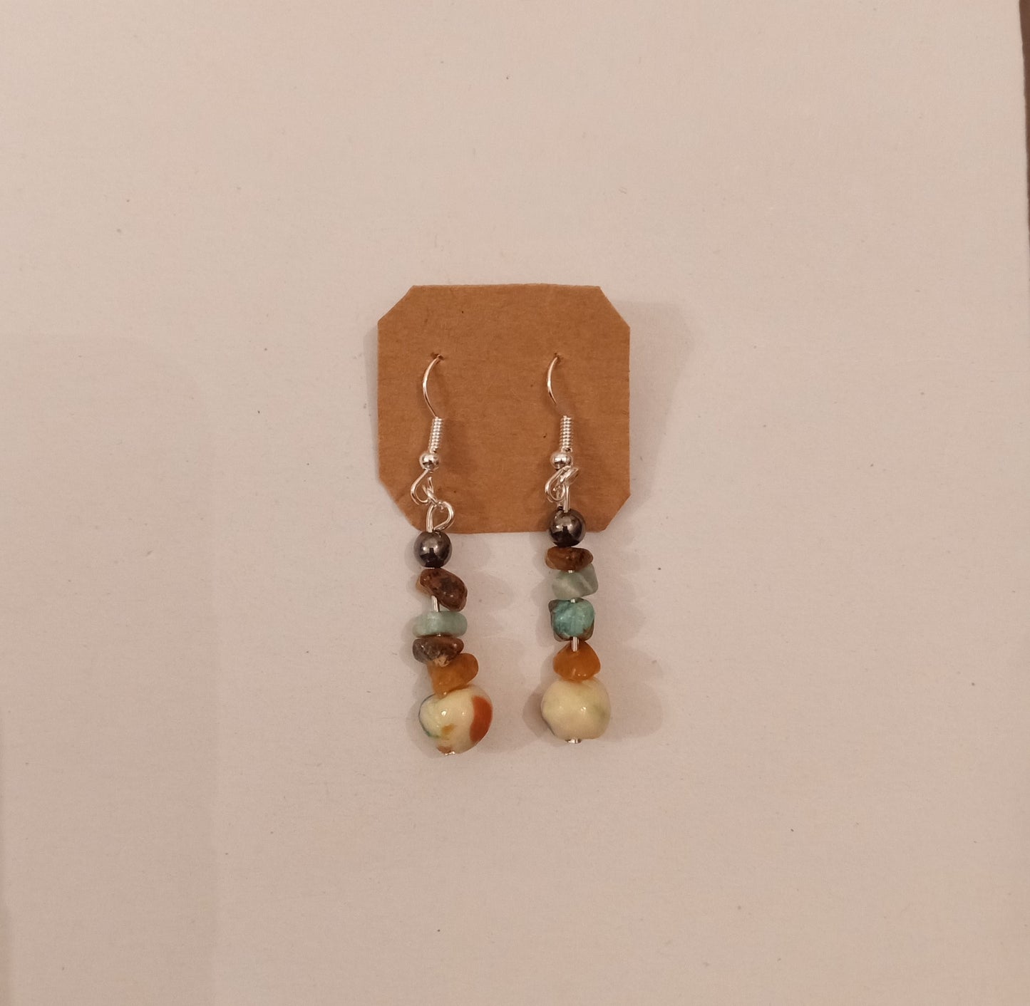 Clay Bead/Crystal Earrings